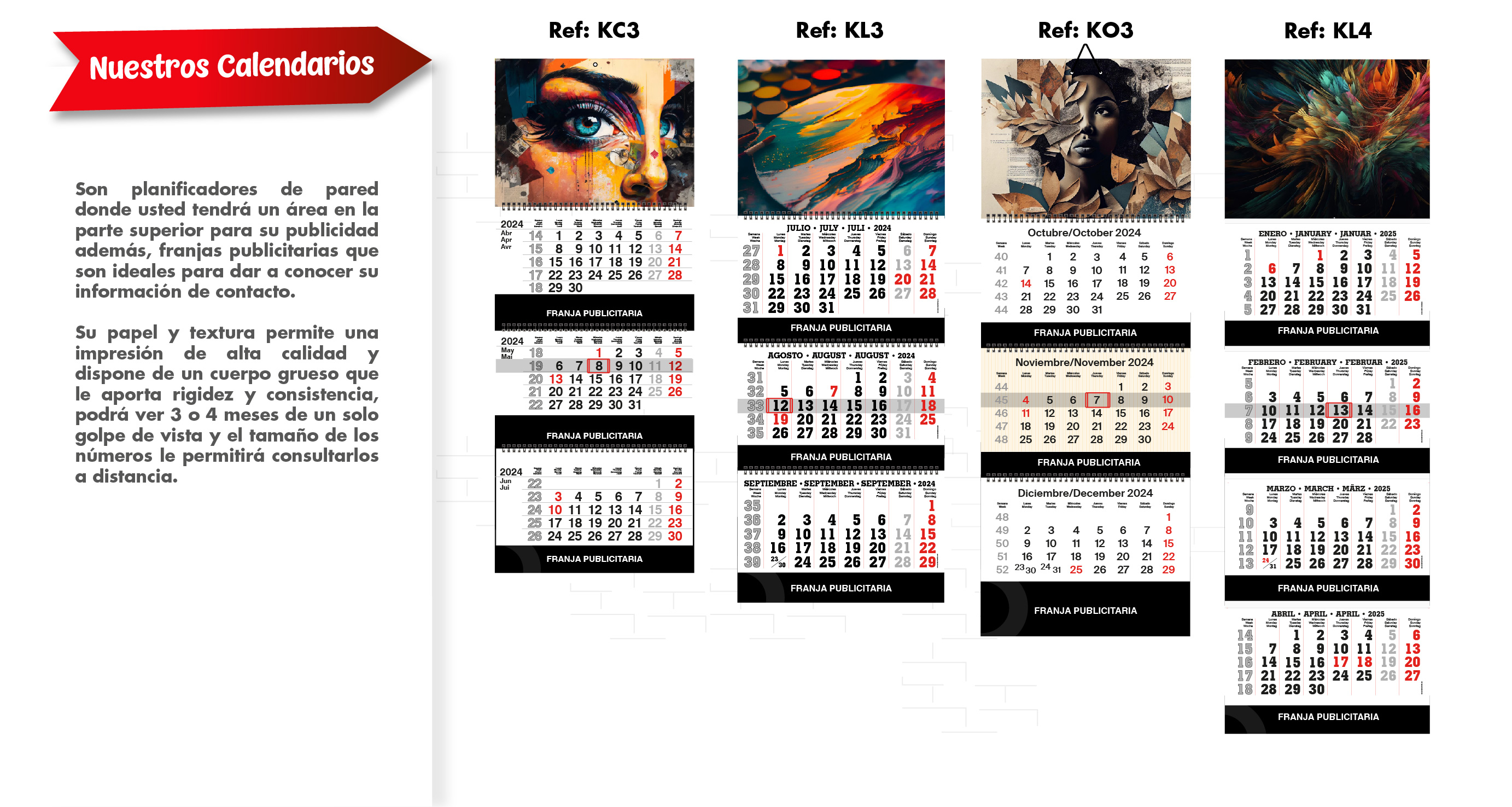 Kimdo - Calendarios de 3 Meses   